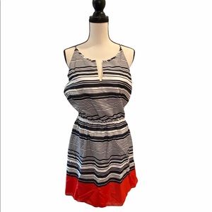 Banana Republic Navy White Striped Dress 10